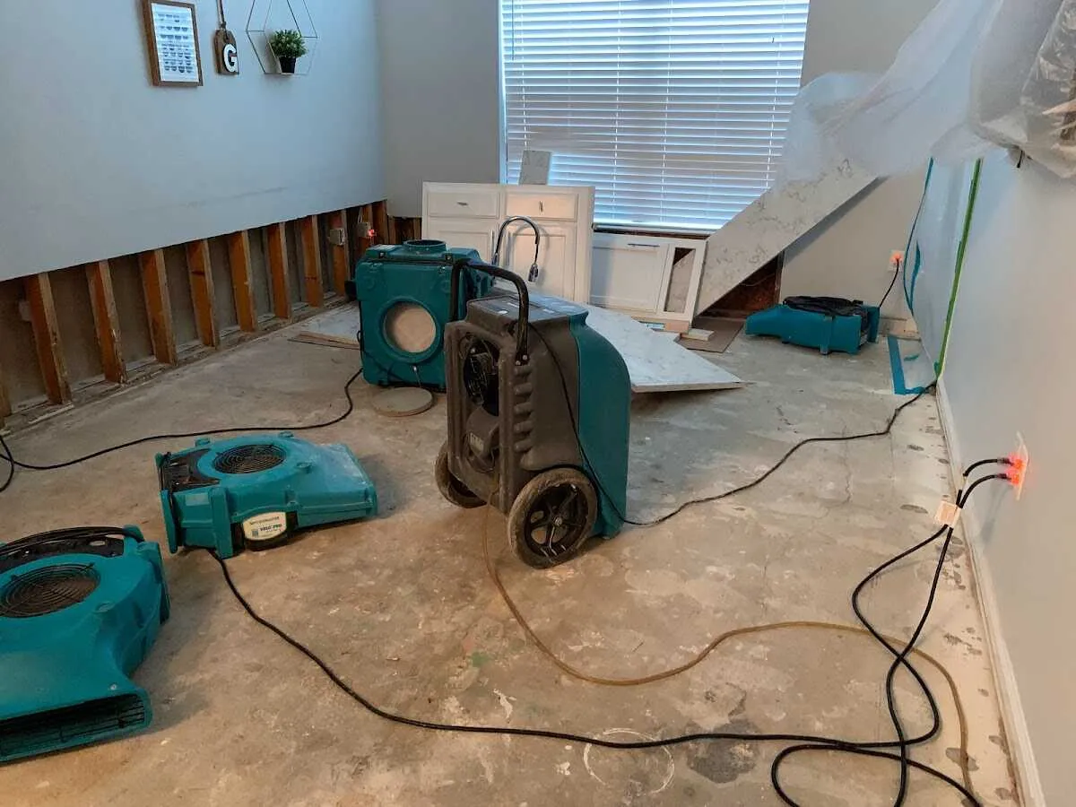 Dehumidifier in flood-cut room for Water Extraction & Removal in Auburn